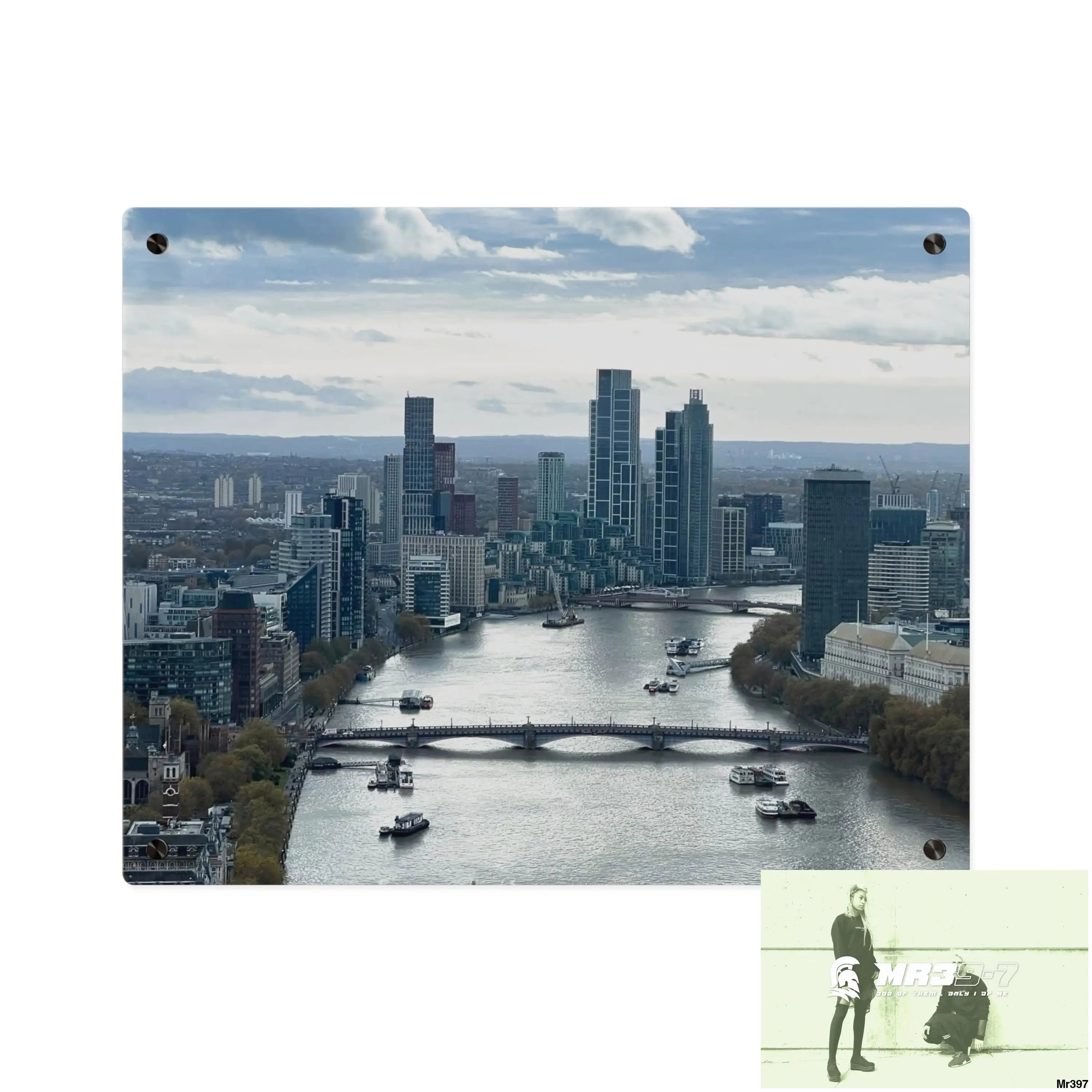 NEVER TAKE MY “I” A1 London Limited Edition Style Narrative Acrylic Wall Art 20″ x 16″ (Horizontal) / 0.25’’ Home Decor