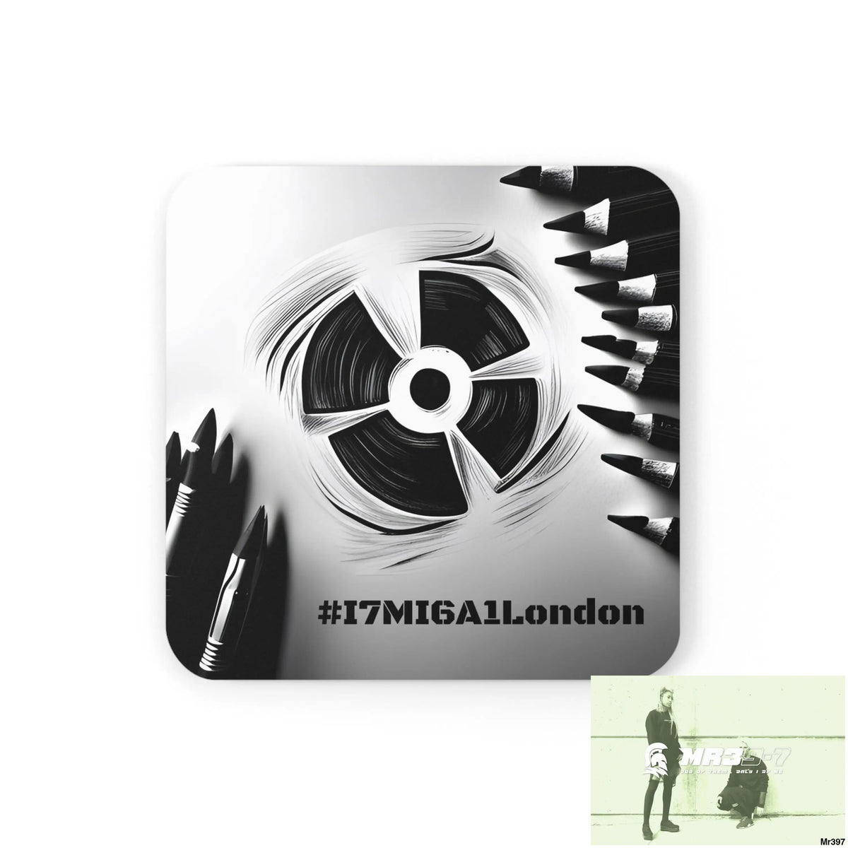 North Africa A blast from the Past I7MI6A1London Corkwood Coaster Set Cork / 3.75’’ × 3.75’’ / Square Home Decor