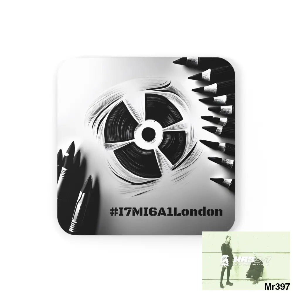 North Africa A blast from the Past I7MI6A1London Corkwood Coaster Set Cork / 3.75’’ × 3.75’’ / Square Home Decor