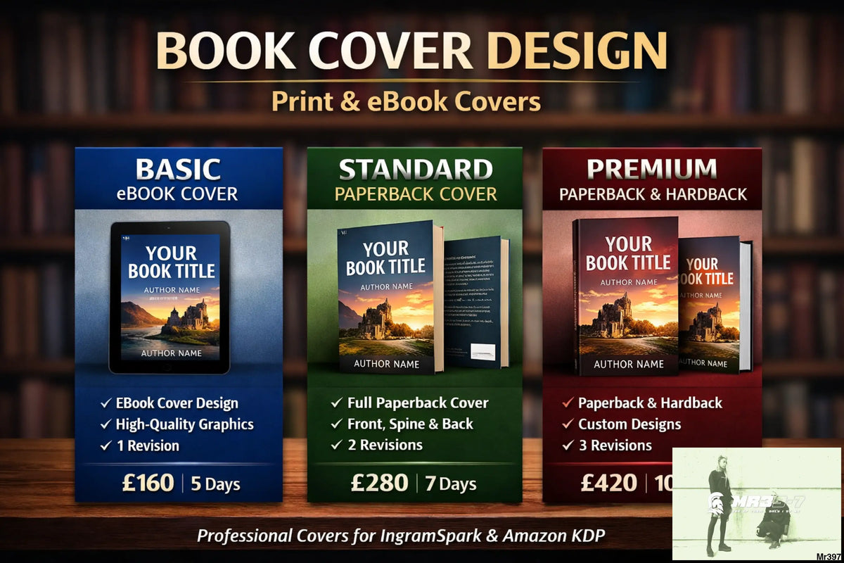 Platform-Compliant Covers for IngramSpark & Amazon KDP Book Cover Design Services