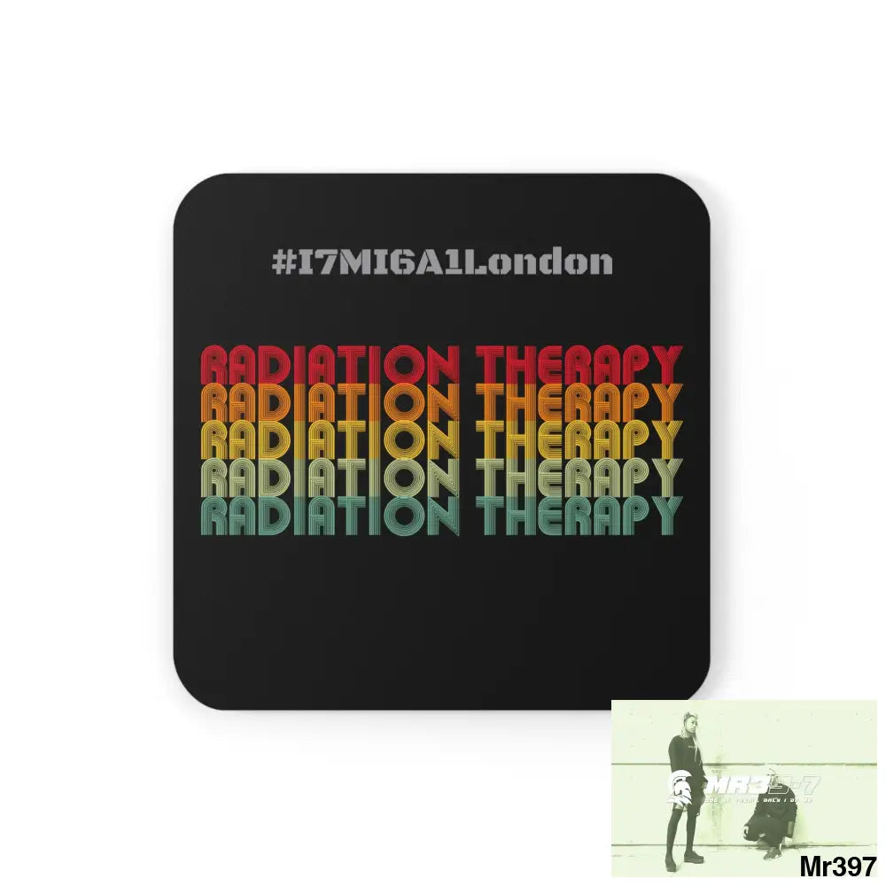 Radiation Therapy A blast from the Past I7MI6A1London Corkwood Coaster Set Cork / 3.75’’ × 3.75’’ / Square Home Decor