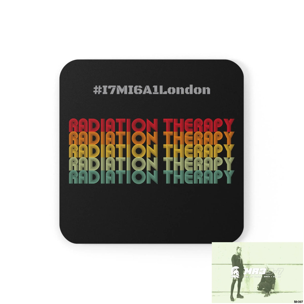 Radiation Therapy A blast from the Past I7MI6A1London Corkwood Coaster Set Cork / 3.75’’ × 3.75’’ / Square Home Decor