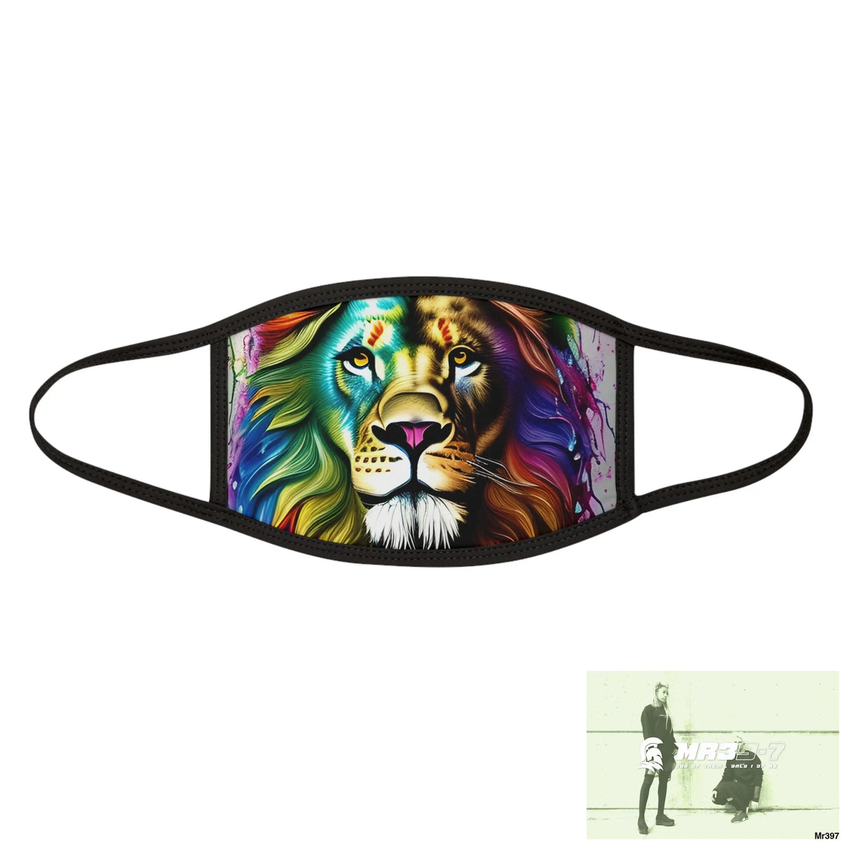 Rainbow lion Mixed-Fabric Face Mask One size Accessories
