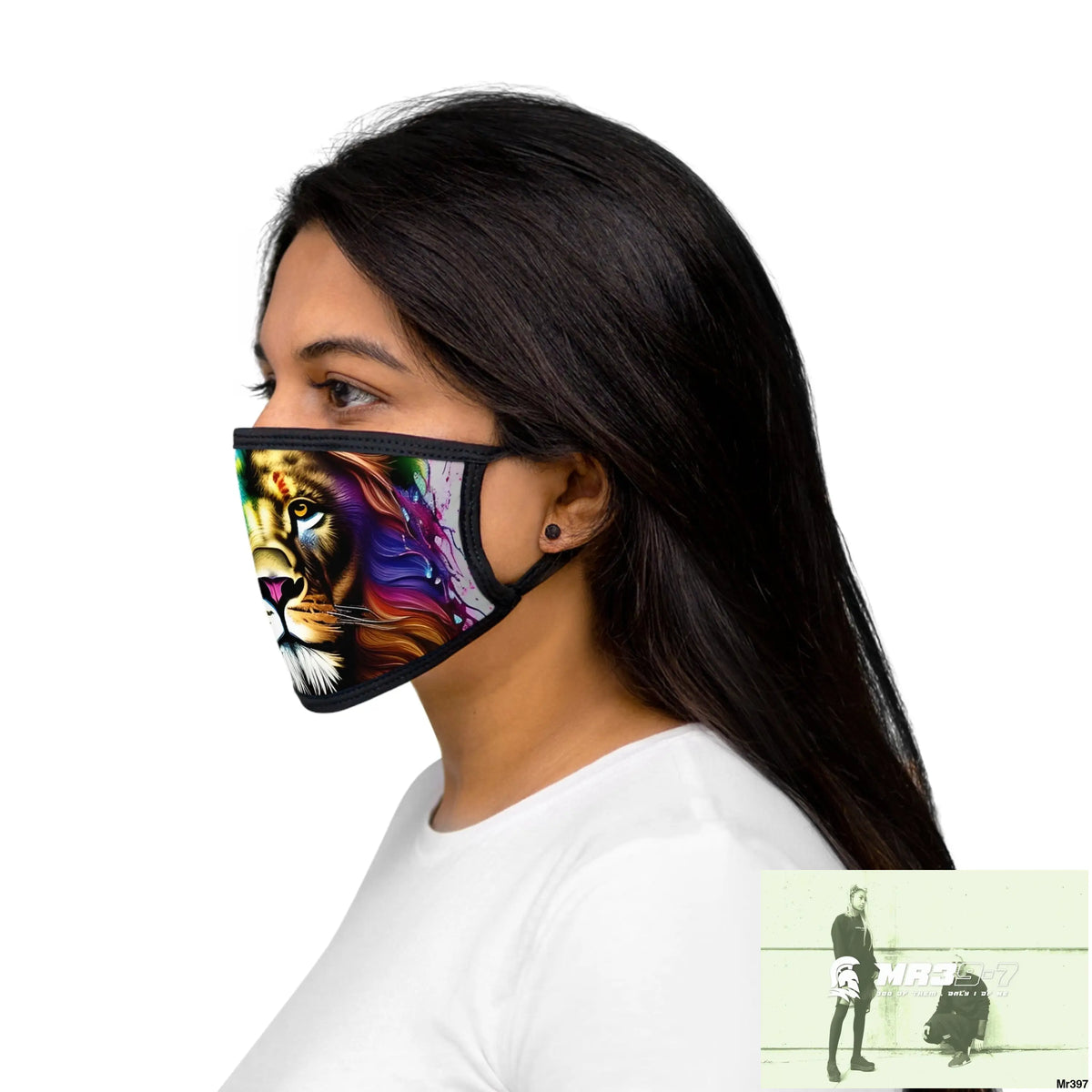 Rainbow lion Mixed-Fabric Face Mask One size Accessories