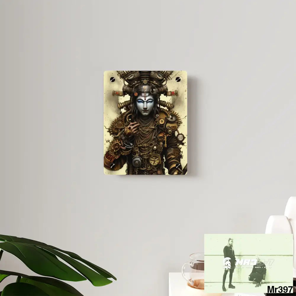 Realistic Male Samurai Steampunk Graphic Acrylic Wall Art Panels Home Decor