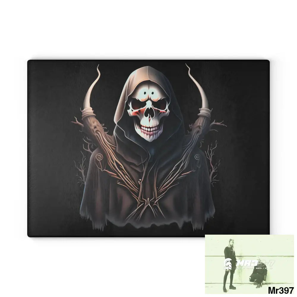 Reaper Glass Cutting Board 11’’ x 15’’ / Rectangle Home Decor