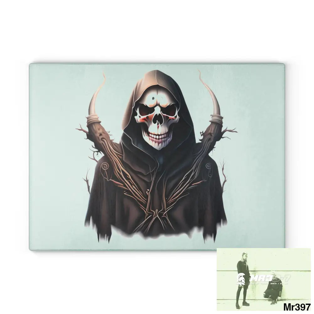 Reaper Glass Cutting Board 11’’ x 15’’ / Rectangle Home Decor