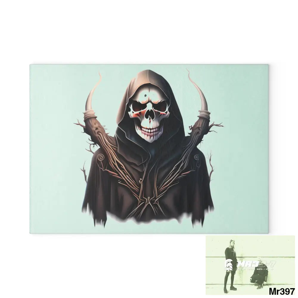 Reaper Glass Cutting Board 8’’ x 11’’ / Rectangle Home Decor