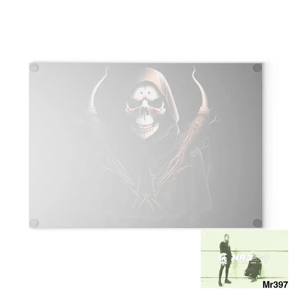Reaper Glass Cutting Board Home Decor