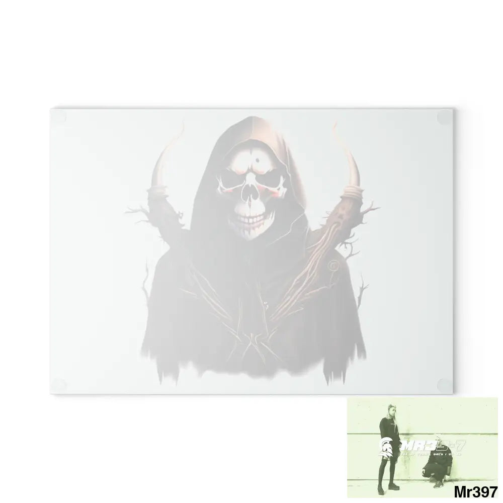 Reaper Glass Cutting Board Home Decor