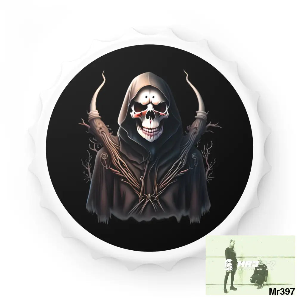 Reaper Magnetic Bottle Opener One size / White Accessories