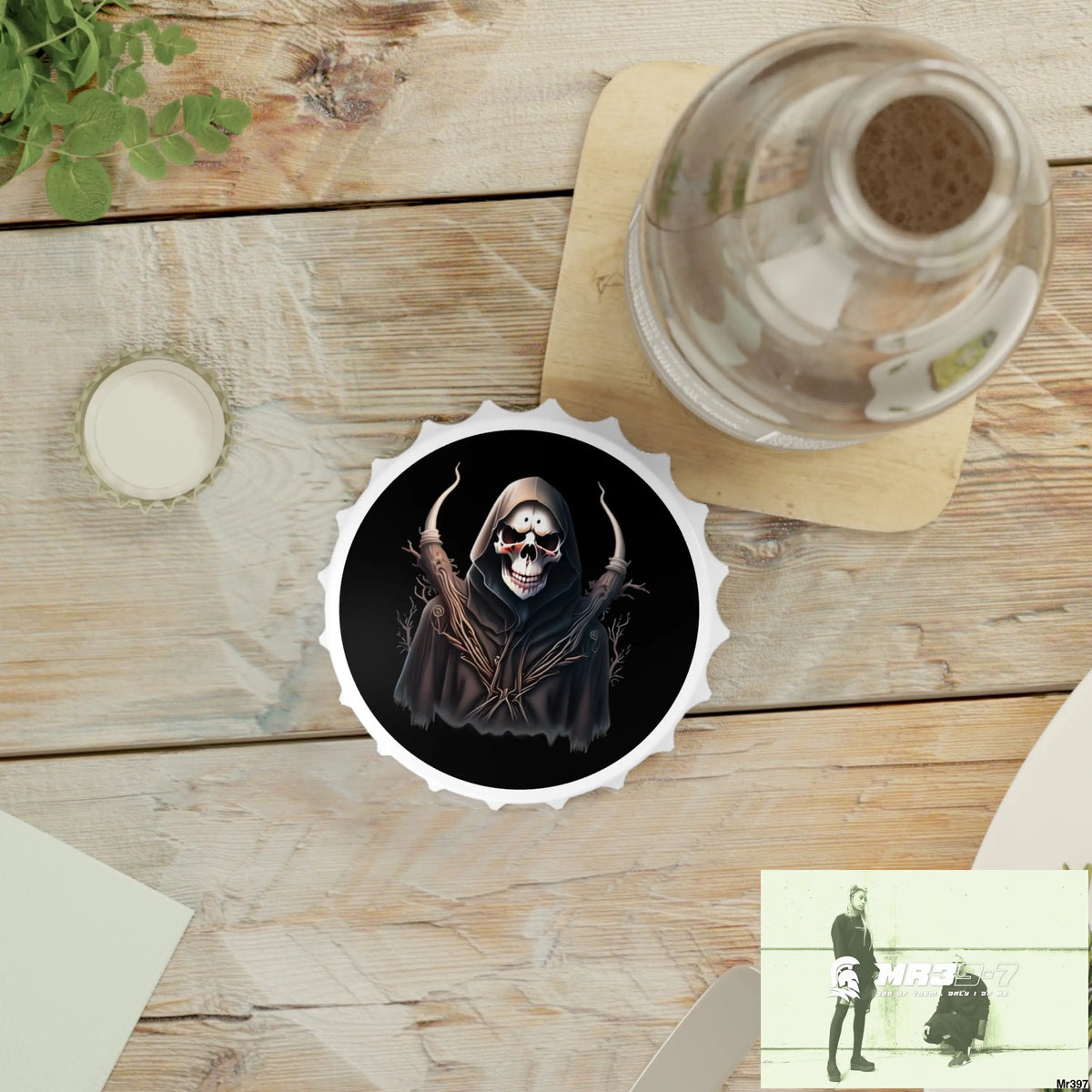 Reaper Magnetic Bottle Opener One size / White Accessories