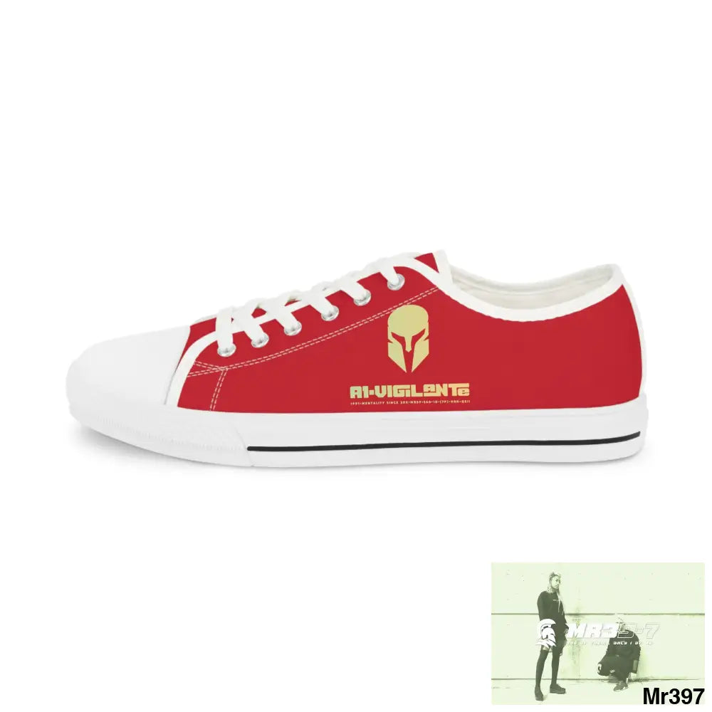 Red A1-Vigilante Men’s Low Top Sneakers Shoes