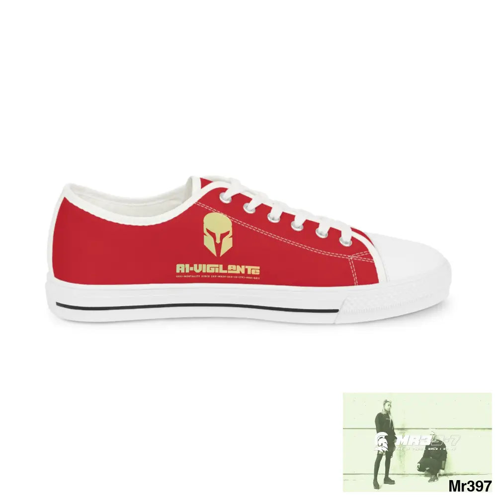 Red A1-Vigilante Men’s Low Top Sneakers Shoes