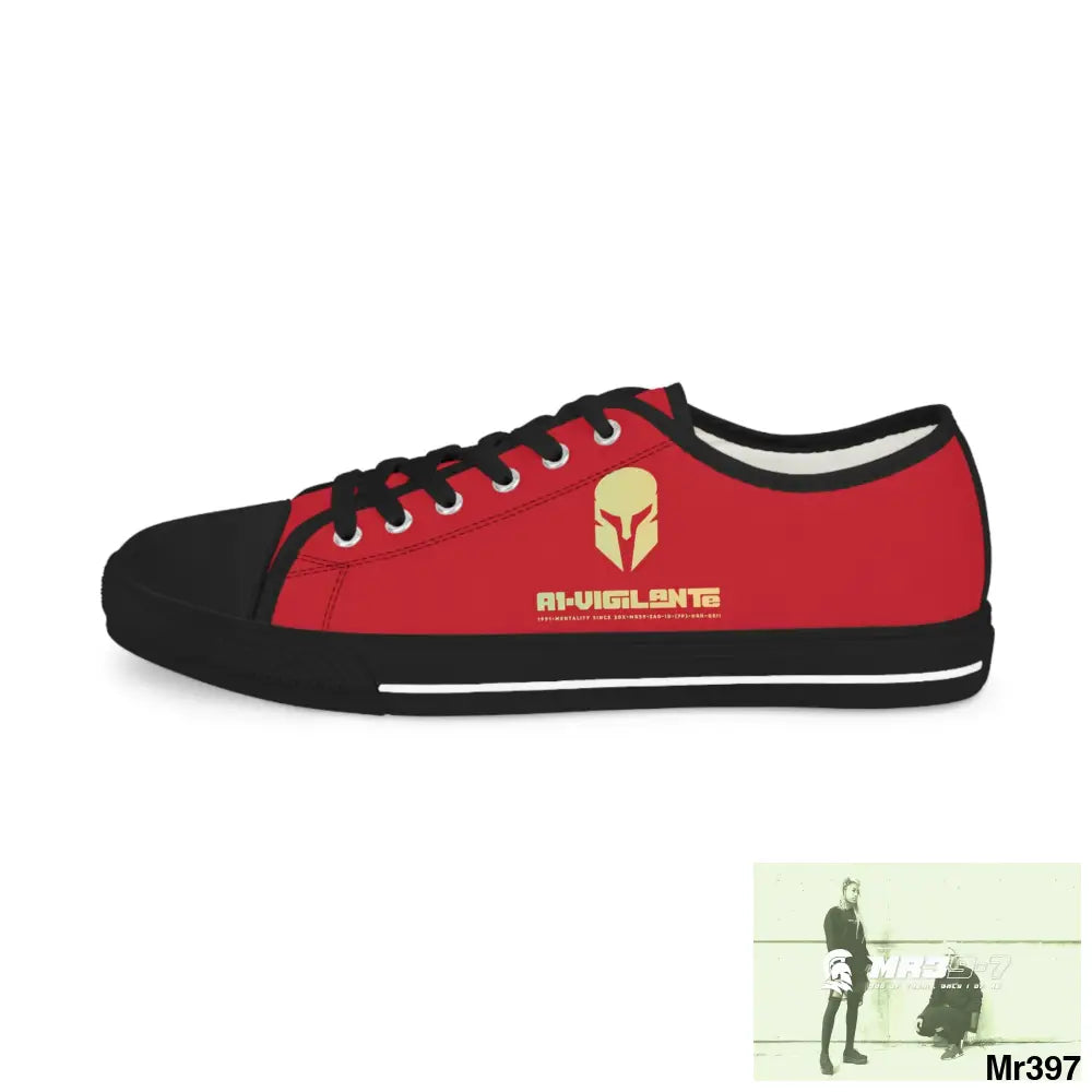Red A1-Vigilante Men’s Low Top Sneakers Shoes