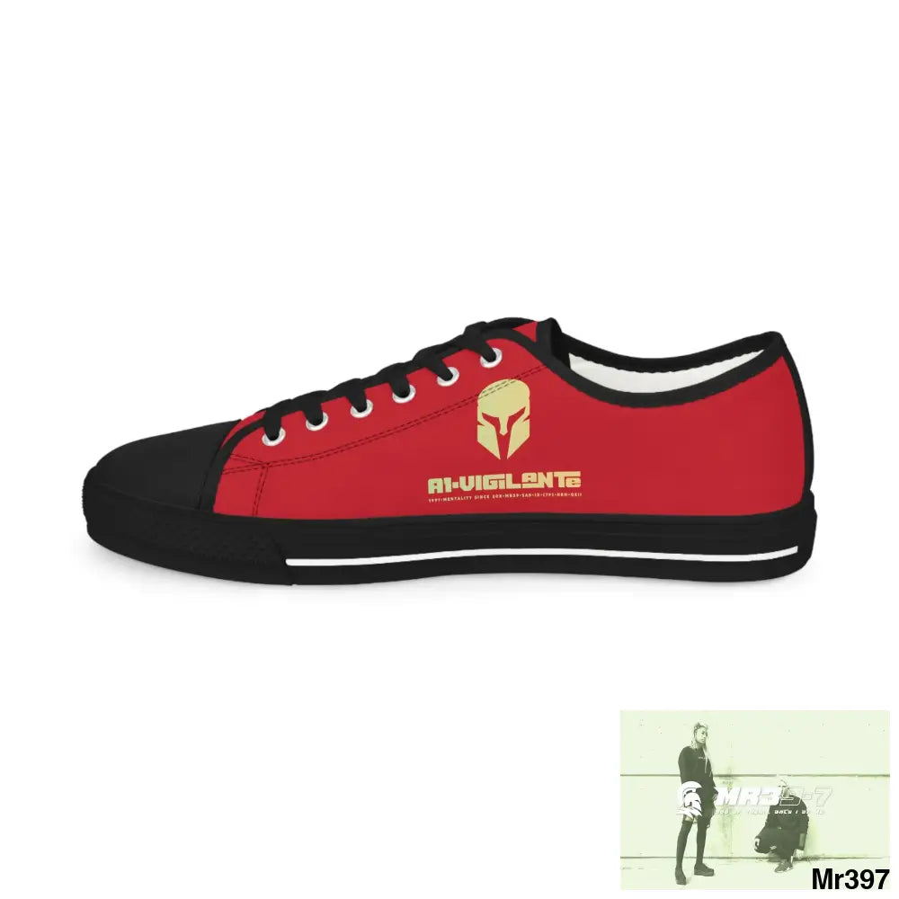Red A1-Vigilante Men’s Low Top Sneakers Shoes