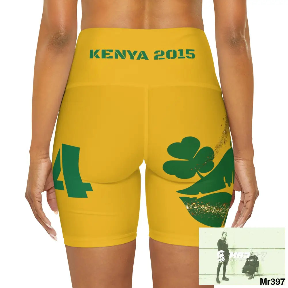 Rob Irish 2015 Kenya High Waisted Yoga Shorts (AOP) All Over Prints