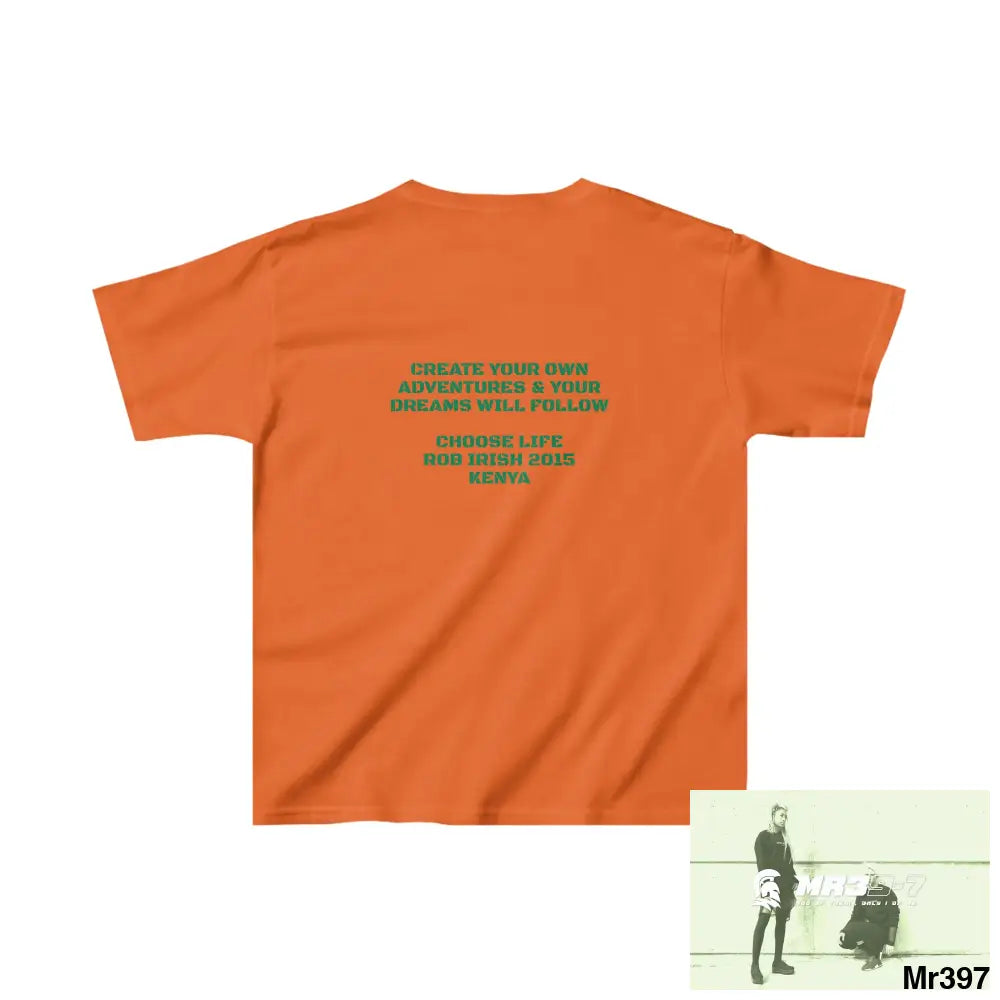 Rob Irish 2015 Kenya Luck of the Irish Choose Life - Kids Heavy Cotton™ Tee S / Orange Kids clothes
