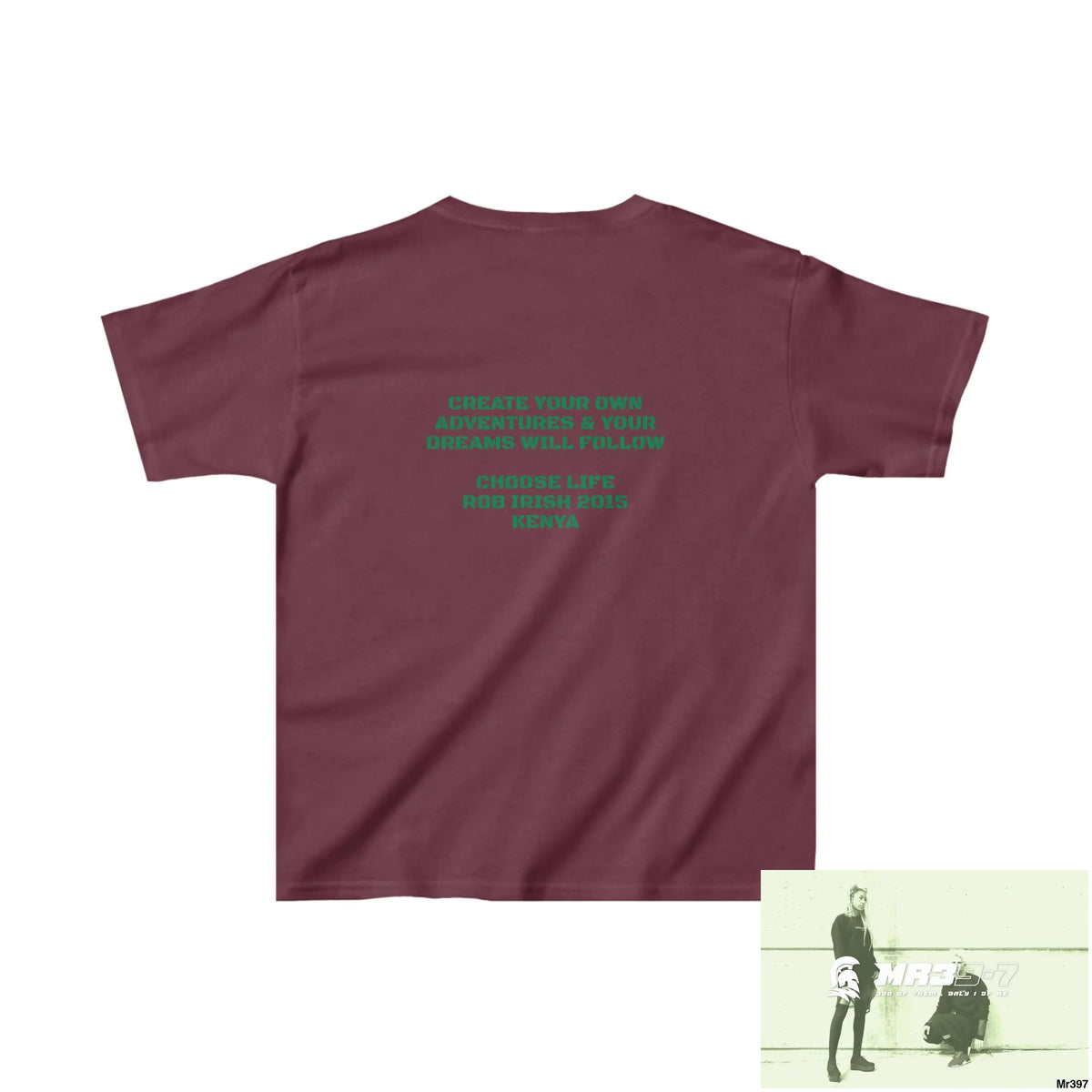 Rob Irish 2015 Kenya Luck of the Irish Choose Life - Kids Heavy Cotton™ Tee XS / Maroon Kids clothes