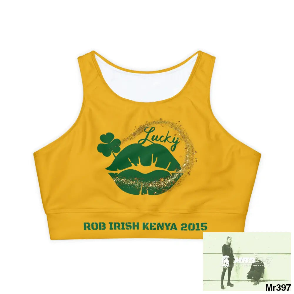 Rob Irish Kenya 2015 mash up match set Fully Lined Padded Sports Bra (AOP) XS All Over Prints