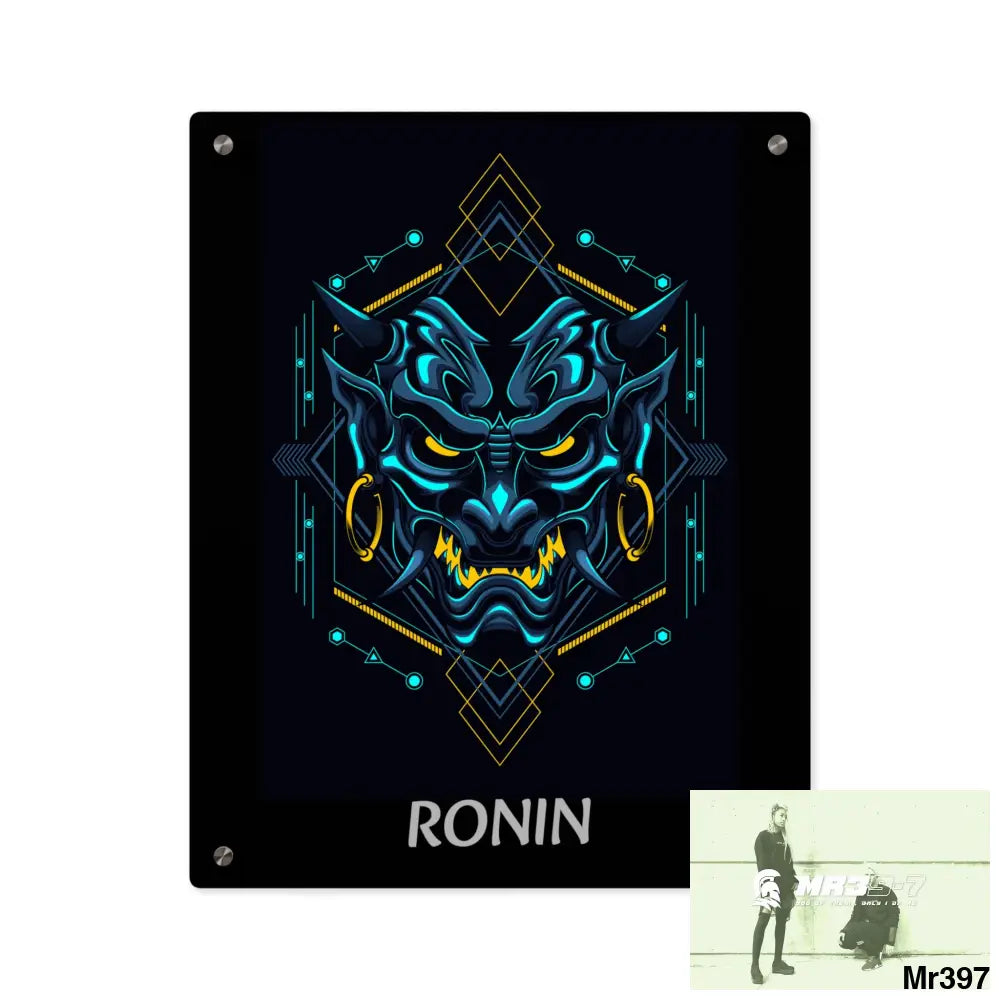 Ronin Evil Samurai Warrior Acrylic Wall Art Panels 16″ x 20″ (Vertical) / 0.25’’ Home Decor
