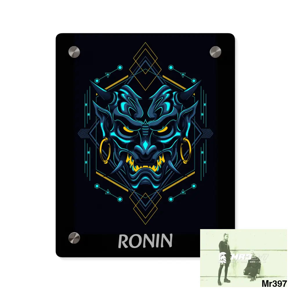 Ronin Evil Samurai Warrior Acrylic Wall Art Panels 8″ x 10″ (Vertical) / 0.25’’ Home Decor