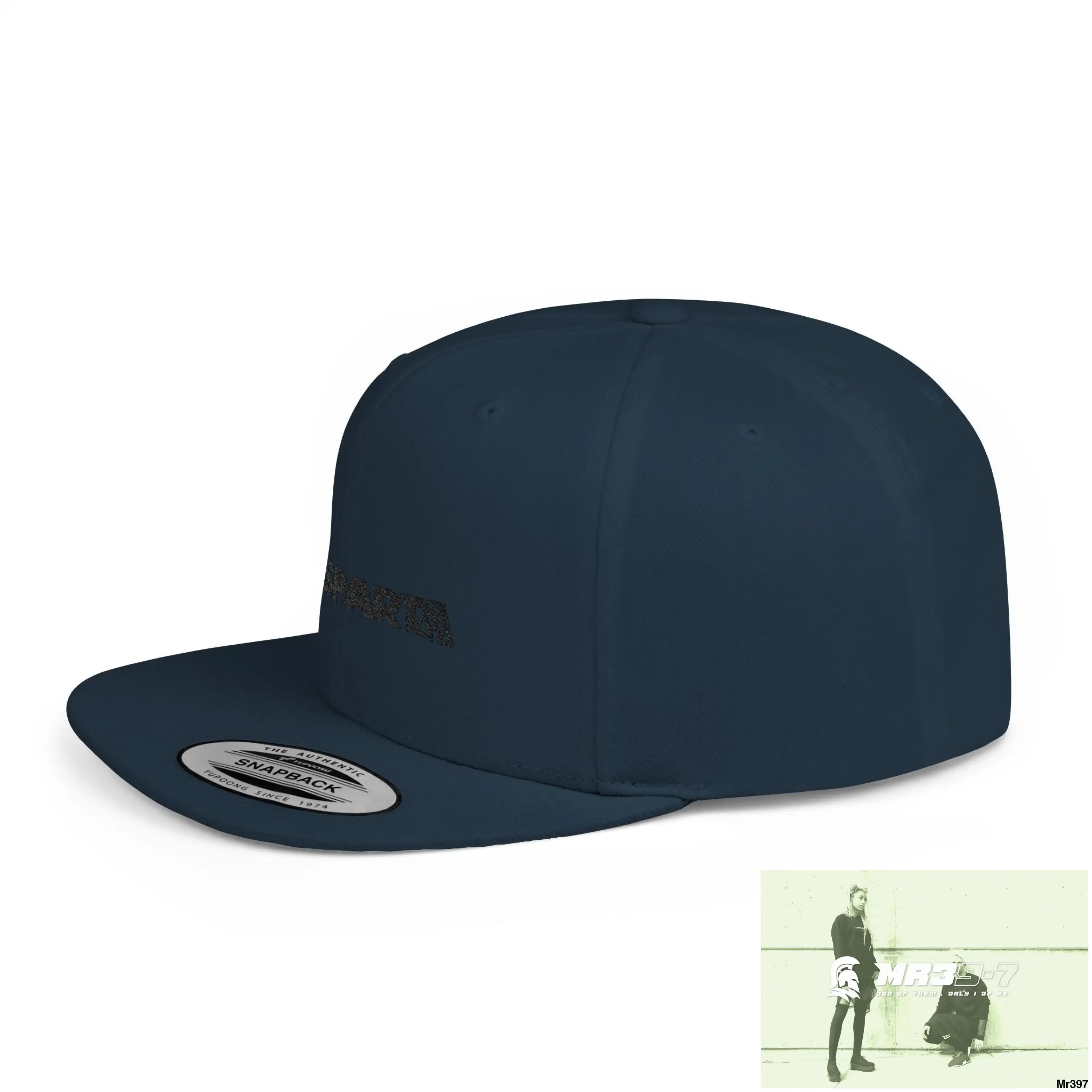 Snapback Hat — A1-Sparta Retro Logo Flat-Bill Cap Hats
