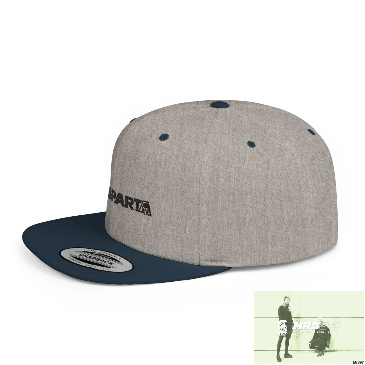 Snapback Hat — A1-Sparta Retro Logo Flat-Bill Cap Hats