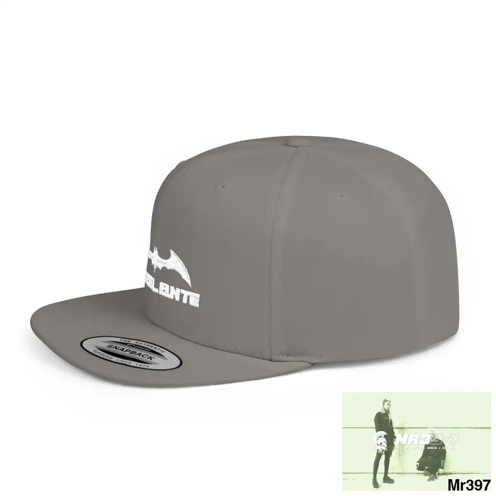 Snapback Hat — A1-Vigilante Retro Logo Flat-Bill Cap Hats
