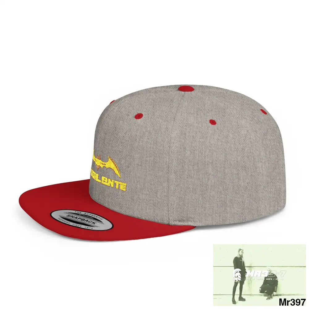 Snapback Hat — A1 Vigilante Retro Logo Flat-Bill Cap Hats