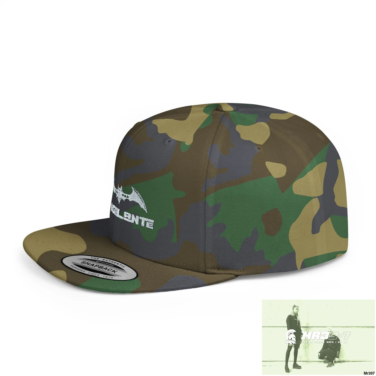 Snapback Hat — A1 Vigilante Retro Logo Flat-Bill Cap Hats