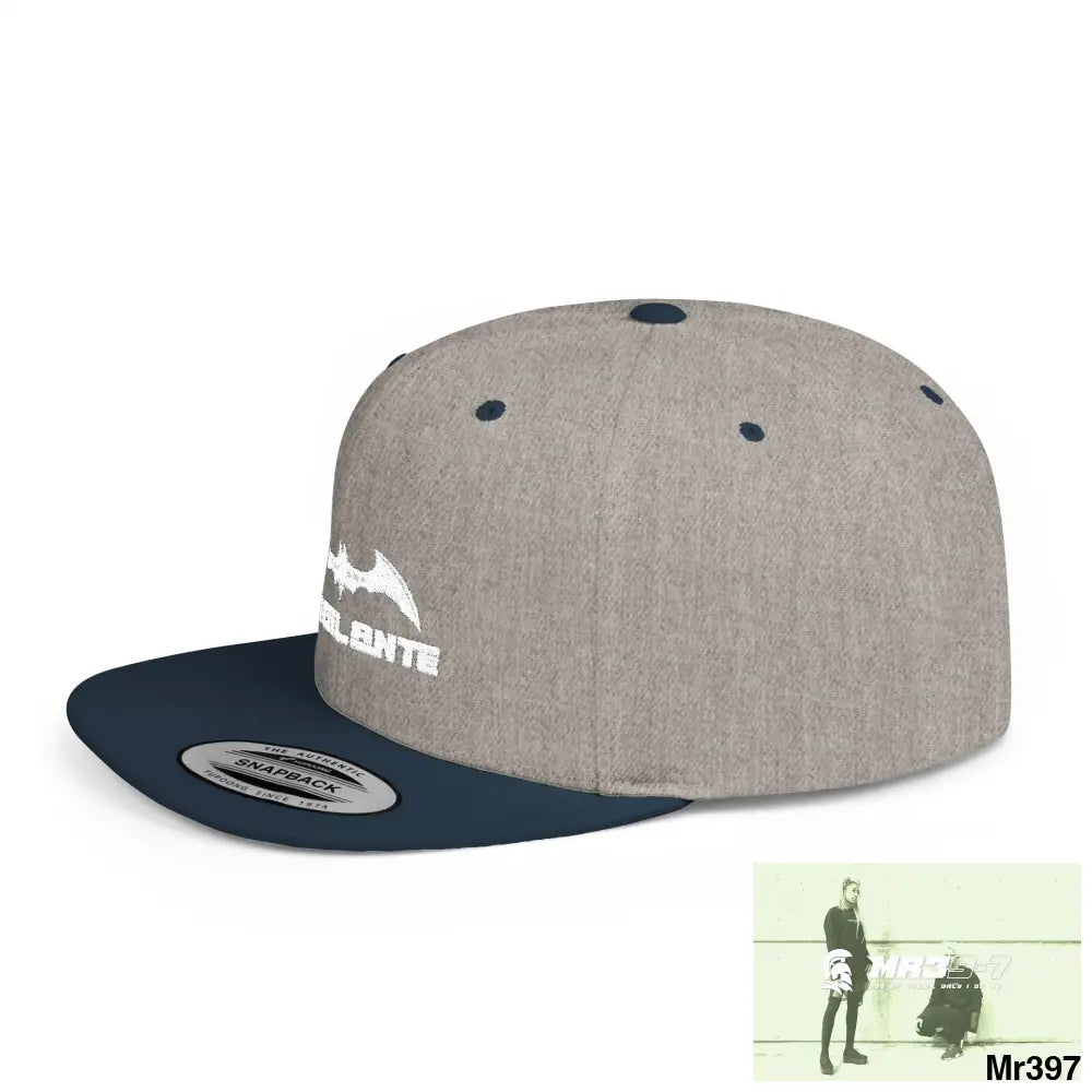 Snapback Hat — A1-Vigilante Retro Logo Flat-Bill Cap Hats