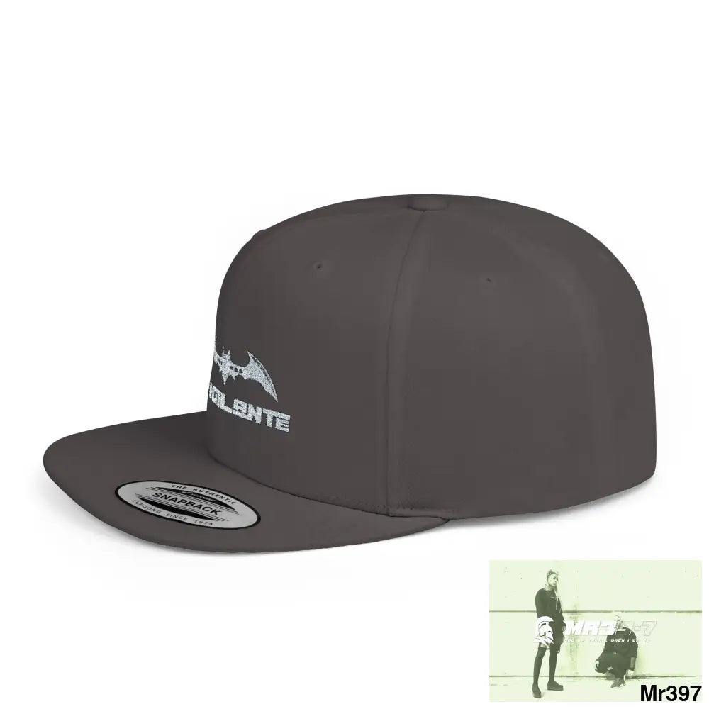 Snapback Hat — A1 Vigilante Retro Logo Flat-Bill Cap Hats