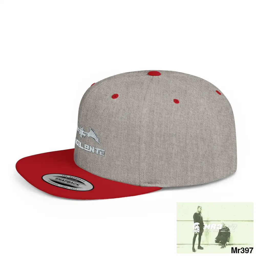 Snapback Hat — A1 Vigilante Retro Logo Flat-Bill Cap Hats