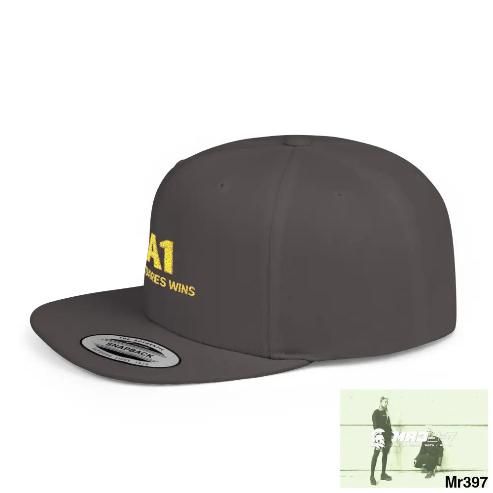 Snapback Hat — A1 Who Dares Wins Retro Logo Flat-Bill Cap Hats