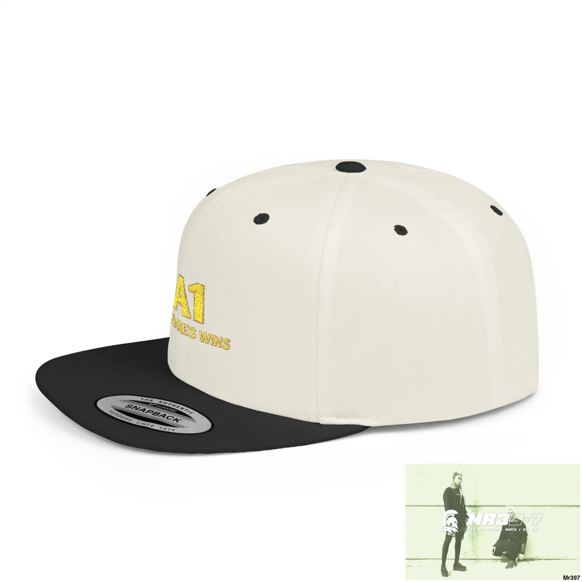 Snapback Hat — A1 Who Dares Wins Retro Logo Flat-Bill Cap Hats