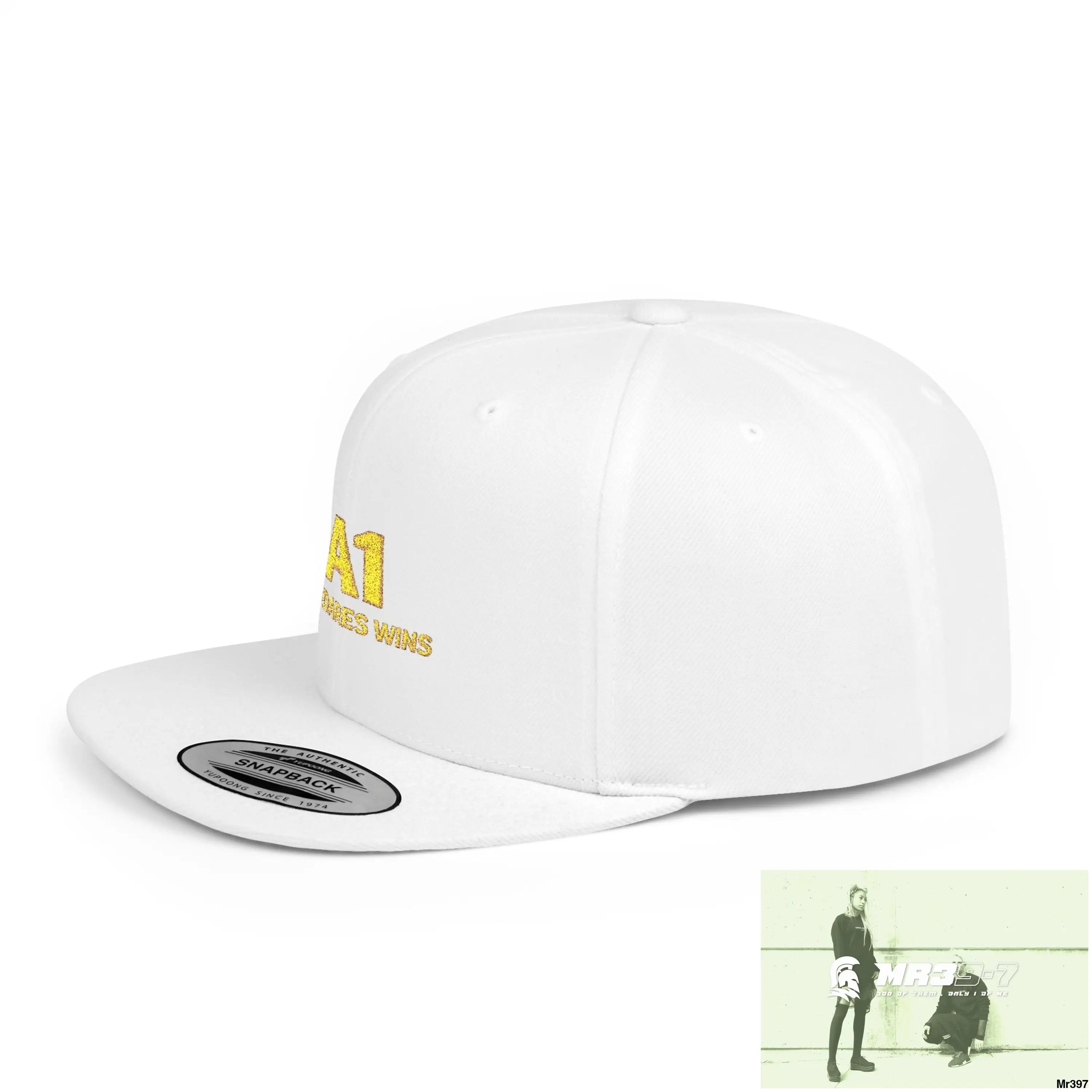 Snapback Hat — A1 Who Dares Wins Retro Logo Flat-Bill Cap Hats