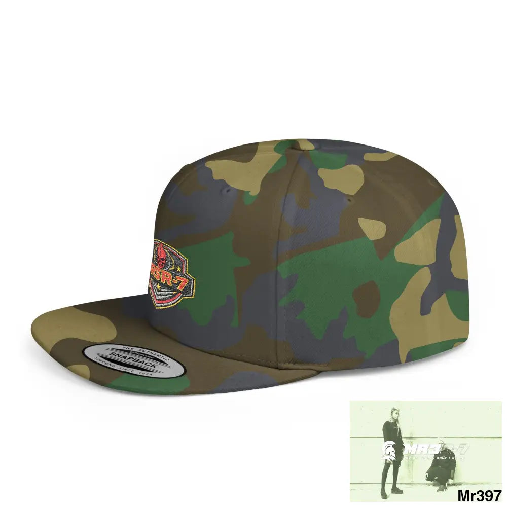 Snapback Hat — TRSR-7 Black Ops - SoCom Retro Logo Flat-Bill Cap Hats
