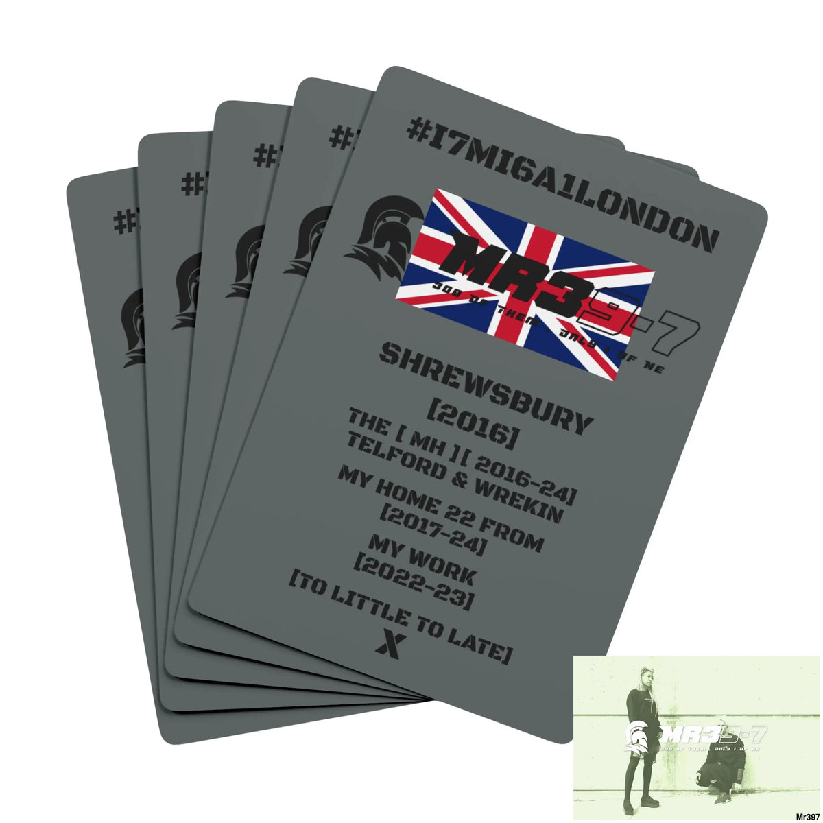 SPA Mr39-7 #I7MI6A1London Shrewsbury Telford & Wrekin MH,My Home My Work Ltd Edition Custom Poker Cards 2.5’’ x 3.5’’