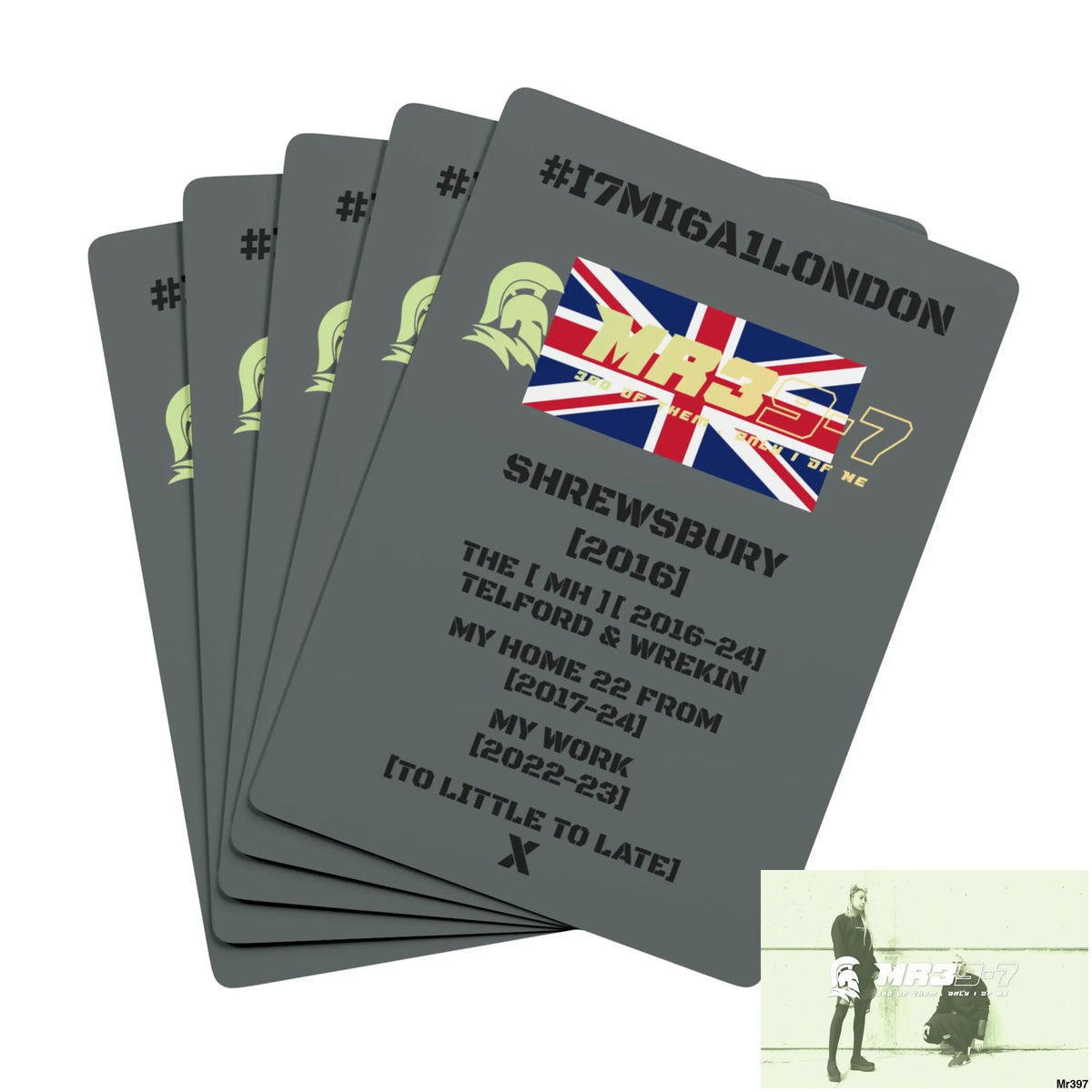 SPA Mr39-7 #I7MI6A1London Shrewsbury Telford & Wrekin MH,My Home My Work Ltd Edition Custom Poker Cards 2.5’’ x 3.5’’