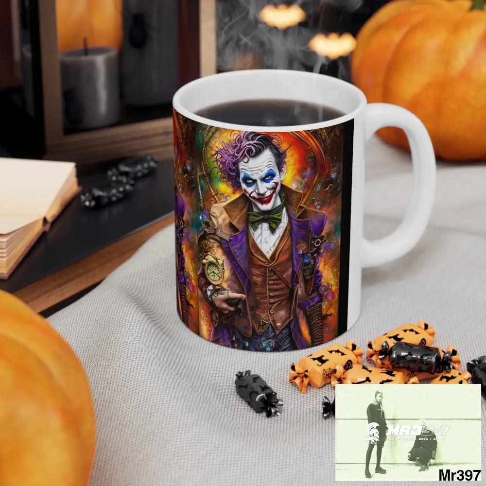 STEAMPUNK JOKER HEARTS TRIBAL FRACTAL Ceramic Mug 11oz 11oz Mug