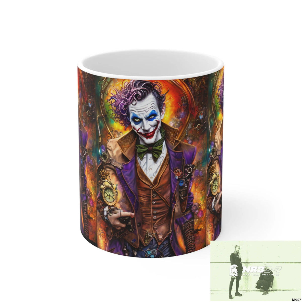 STEAMPUNK JOKER HEARTS TRIBAL FRACTAL Ceramic Mug 11oz 11oz Mug