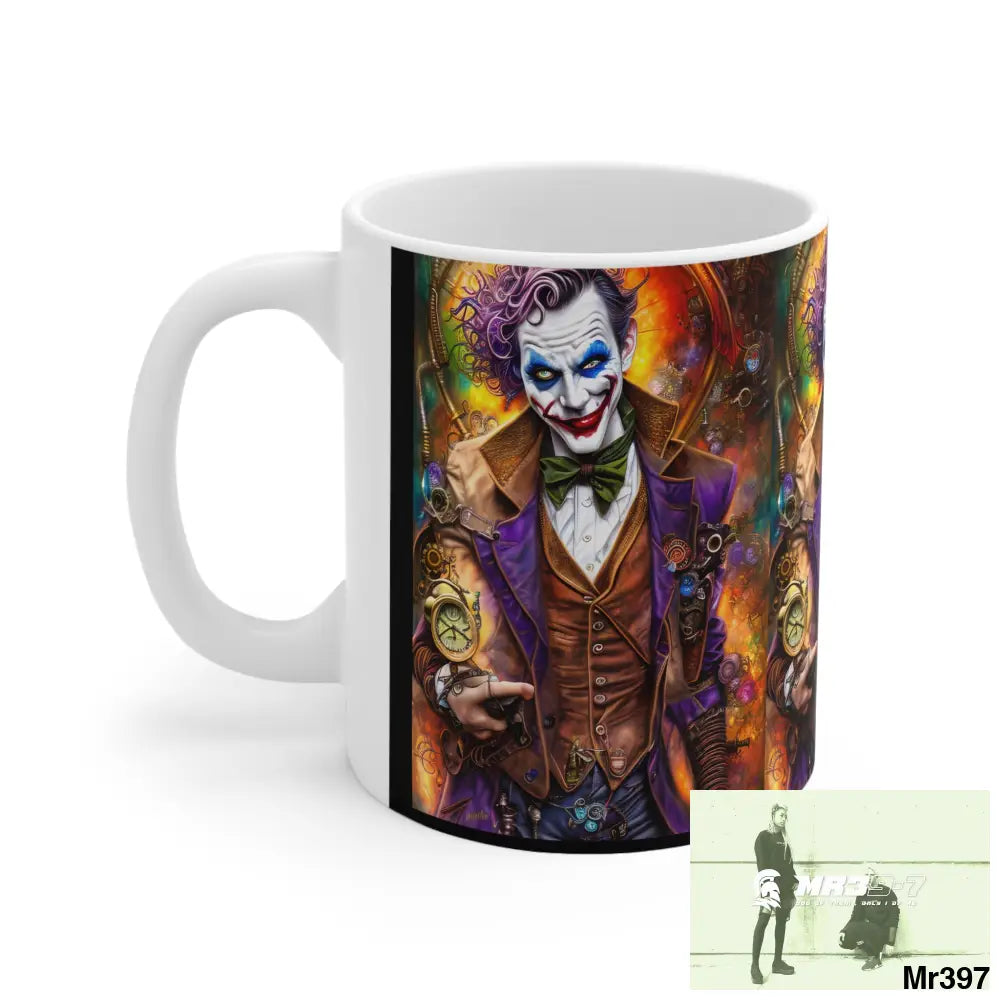 STEAMPUNK JOKER HEARTS TRIBAL FRACTAL Ceramic Mug 11oz 11oz Mug