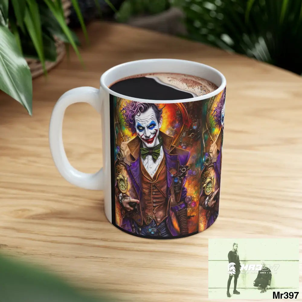 STEAMPUNK JOKER HEARTS TRIBAL FRACTAL Ceramic Mug 11oz 11oz Mug
