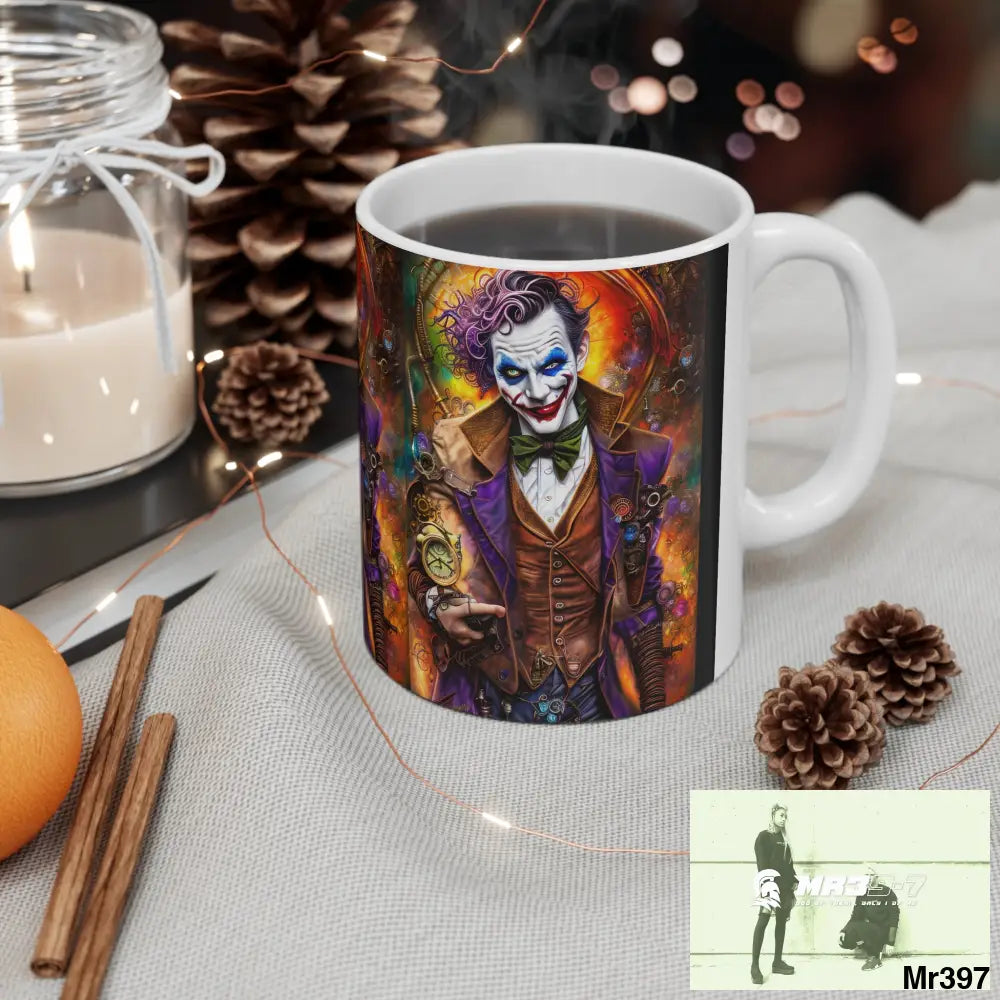 STEAMPUNK JOKER HEARTS TRIBAL FRACTAL Ceramic Mug 11oz 11oz Mug