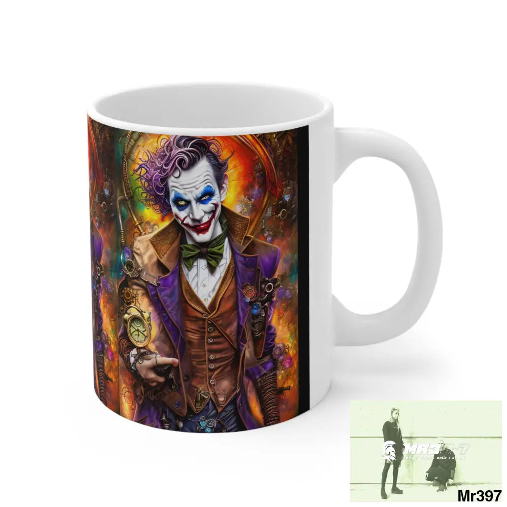 STEAMPUNK JOKER HEARTS TRIBAL FRACTAL Ceramic Mug 11oz 11oz Mug
