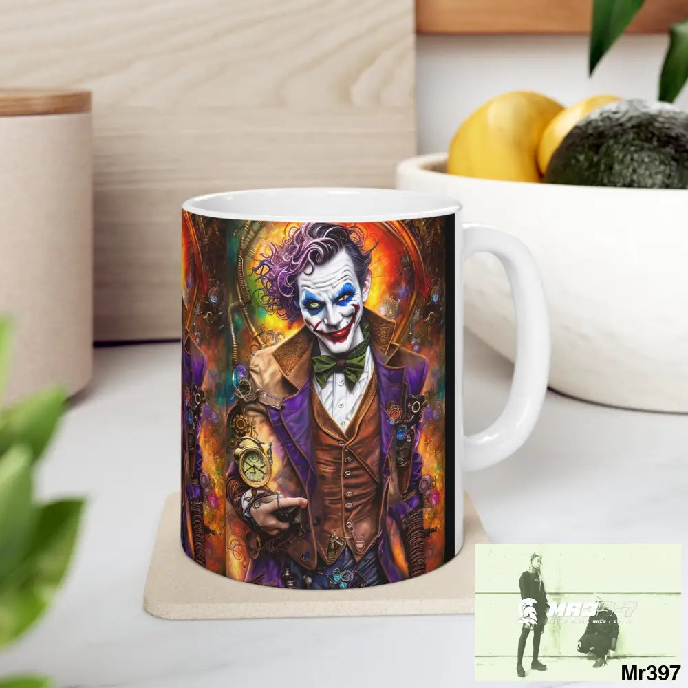 STEAMPUNK JOKER HEARTS TRIBAL FRACTAL Ceramic Mug 11oz 11oz Mug