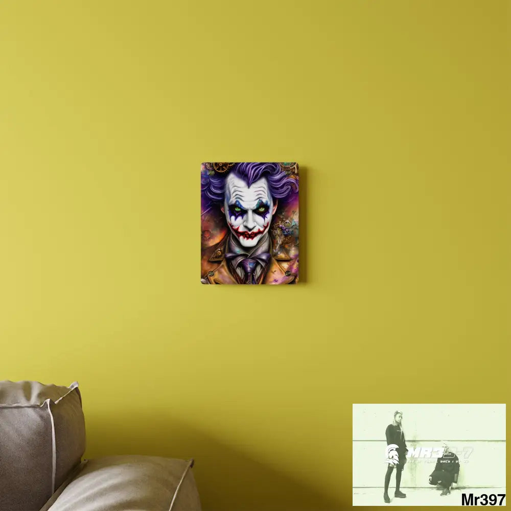 Steampunk Joker Hearts Tribal Fractal Watercolor Digital Painting Hyper Acrylic Wall Art Panels Home Decor