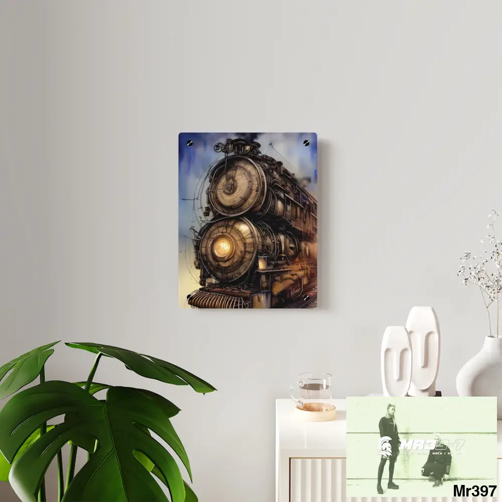 Steampunk Locamotive Acrylic Wall Art Panels Home Decor