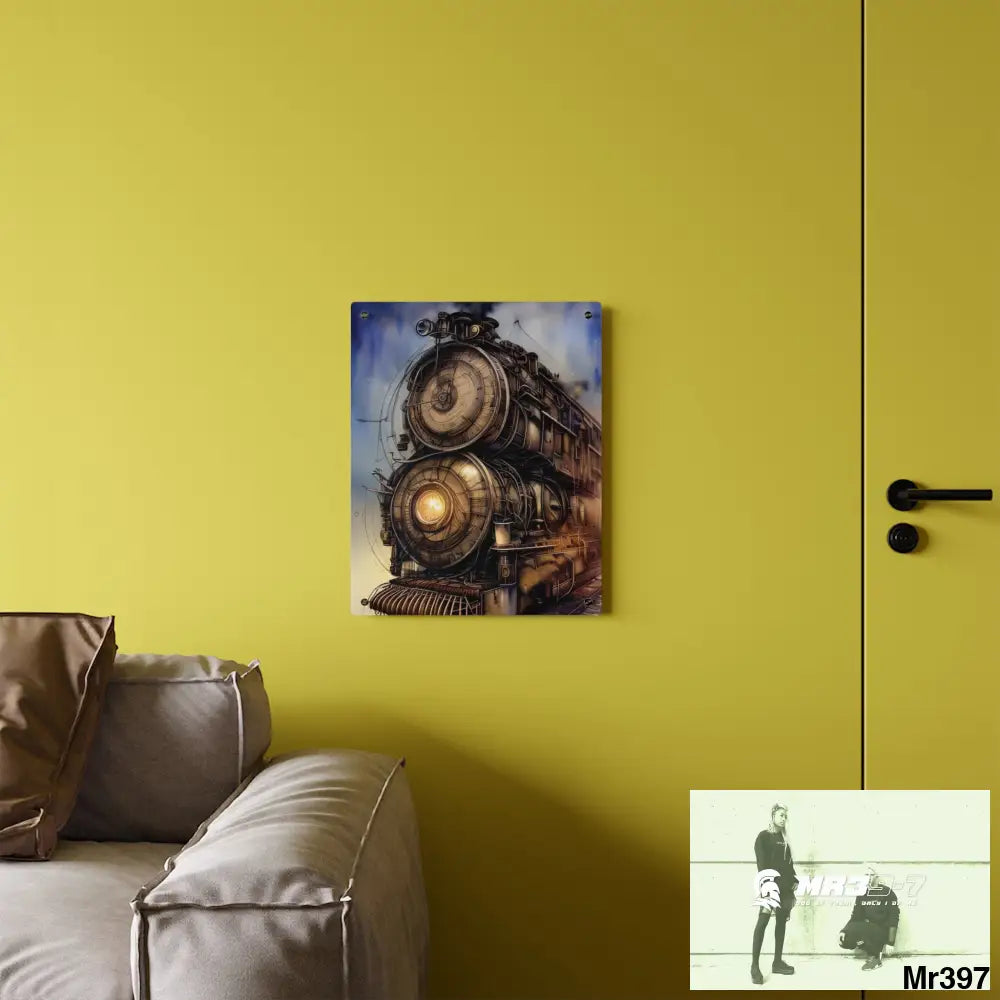 Steampunk Locamotive Acrylic Wall Art Panels Home Decor